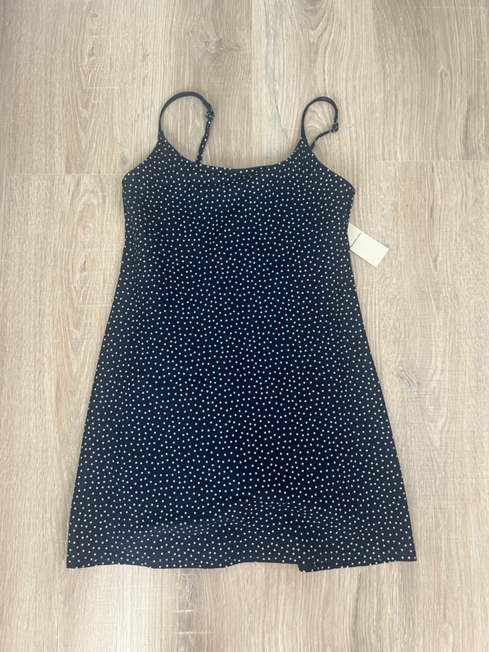 Abercrombie & Fitch Navy Blue Mini Dress with White Polka Dots